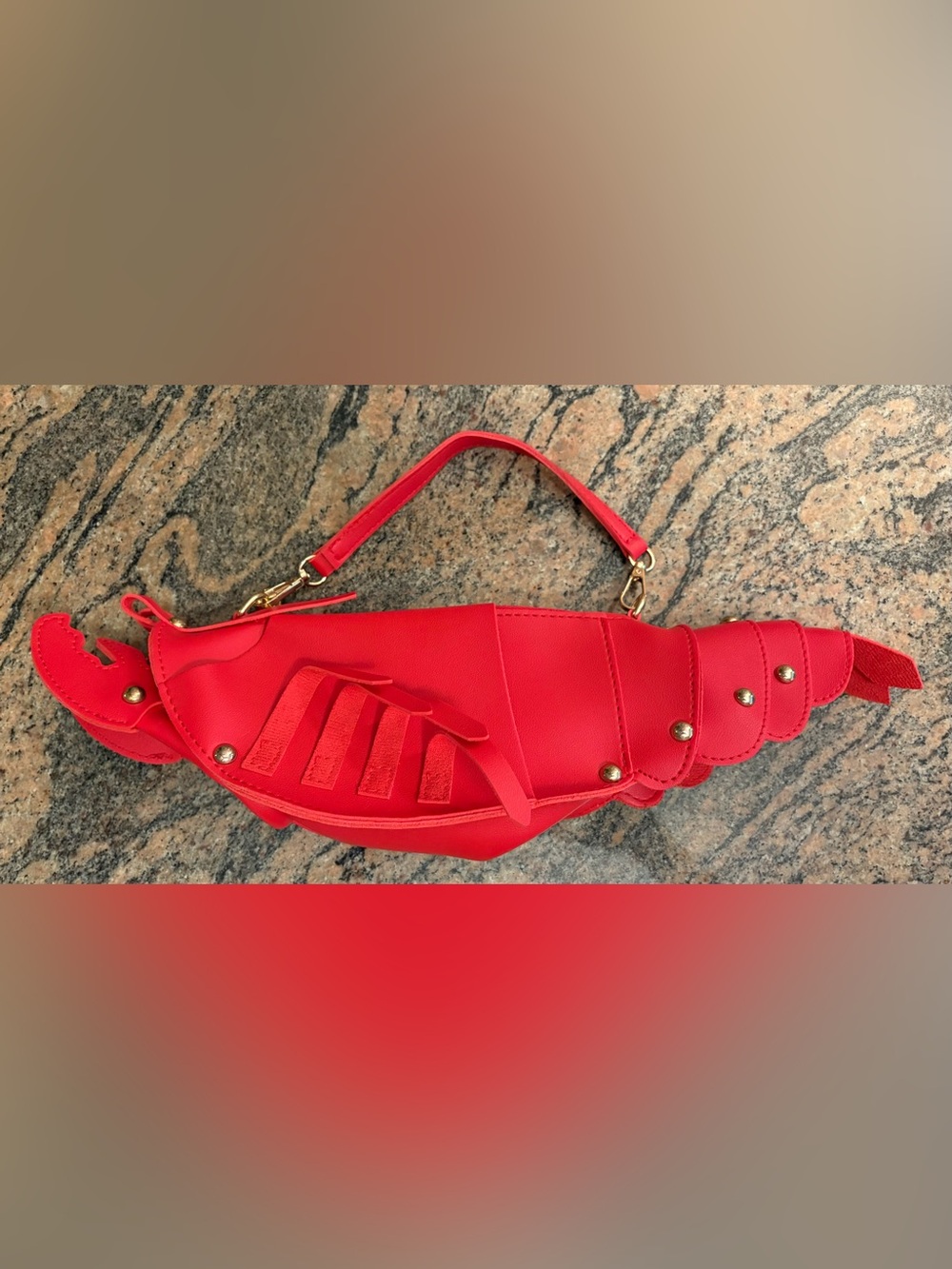 Novelty Red Lobster Shaped Shoulder Bag Handbag